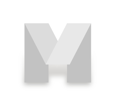 Letra M en vector, con los planos de plegado y sus valores tonales