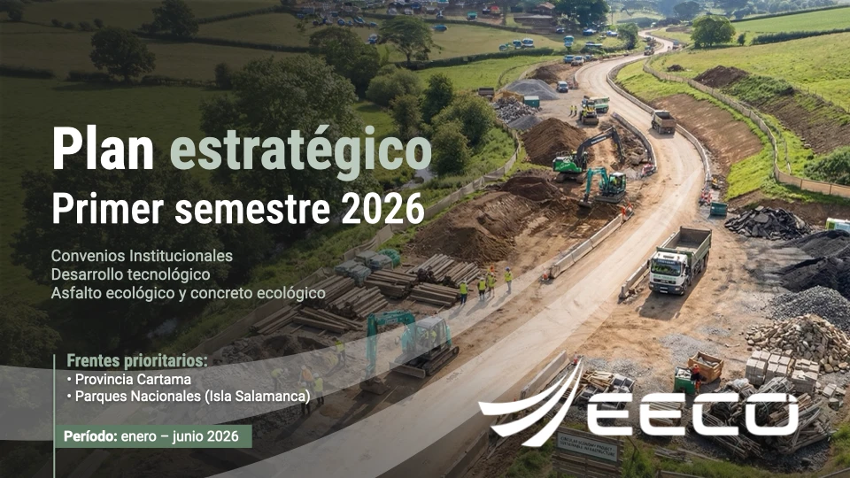 Portada del plan estratégico, primer semestre de 2026: obra vial entre potreros, con los frentes prioritarios y el periodo enero–junio